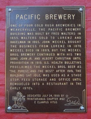 Pacific Brewery Marker image. Click for full size.