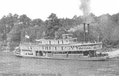 Steamboat "John W. Callahan" on the Flint River at Bainbridge, Georgia. Click for full size. Steamboat "John W. Callahan" on the Flint River at Bainbridge, Georgia image. Click for full size.