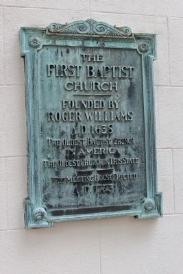 The First Baptist Church Marker image. Click for full size.