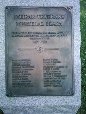 Korean Veterans Memorial Plaza Marker image. Click for full size.