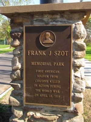Frank J Szot Memorial Park Marker. Click for full size. Frank J Szot Memorial Park Marker image. Click for full size.