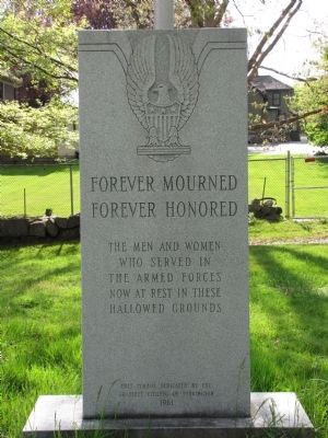 Forever Mourned / Forever Honored Marker image. Click for full size.