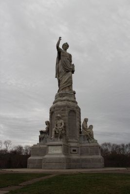 The National Monument to the Forefathers Marker image. Click for full size.
