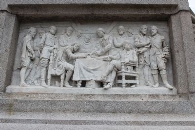 Signing of the Mayflower Compact image. Click for full size.