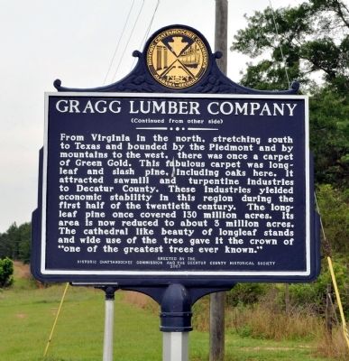 Side 2: Gragg Lumber Company Marker image. Click for full size.