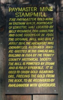 Paymaster Mine Stampmill Marker image. Click for full size.