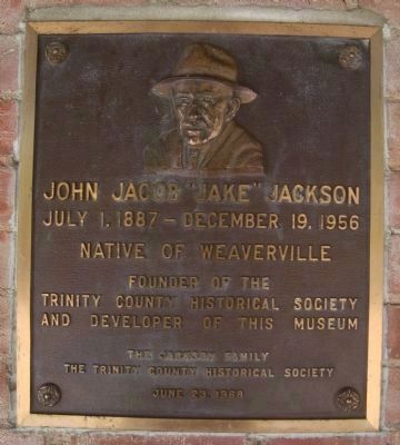 John Jacob "Jake" Jackson Plaque image. Click for full size.