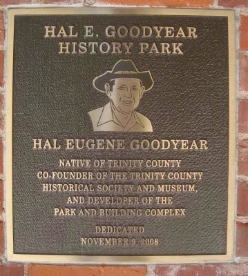 Hal E. Goodyear History Park Plaque image. Click for full size.