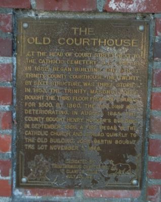 The Old Courthouse Marker image. Click for full size.