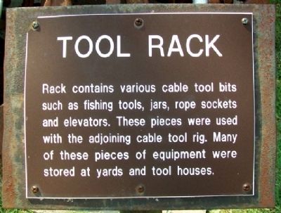Tool Rack Marker image. Click for full size.