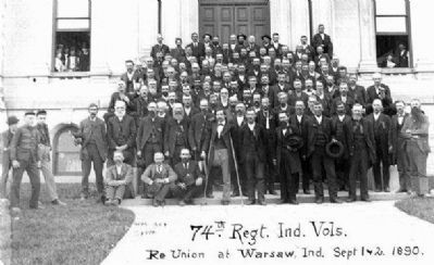 Reunion - Sept. 1 & 2, 1890 <br> 74th Regiment, Indiana Volunteers image. Click for full size.