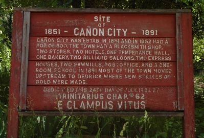 Site of Ca�on City Marker image. Click for full size.
