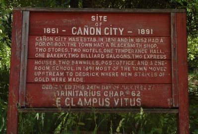 Site of Cañon City Marker image. Click for full size.