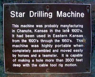 Star Drilling Machine Marker image. Click for full size.