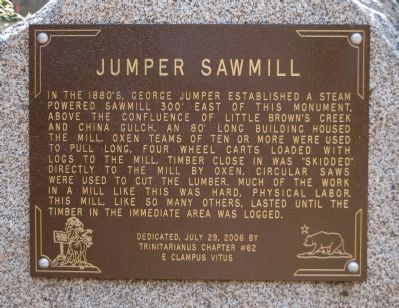 Jumper Sawmill Marker image. Click for full size.