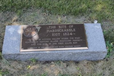 The Site of Hardscrabble Riot 1824 Marker. Click for full size. The Site of Hardscrabble Riot 1824 Marker image. Click for full size.