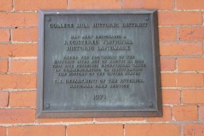 College Hill Historic District Marker image. Click for full size.