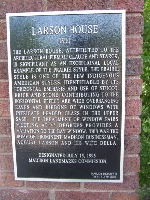Larson House 1911 Marker image. Click for full size.