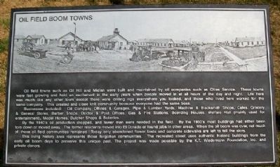 Oil Field Boom Towns Marker image. Click for full size.