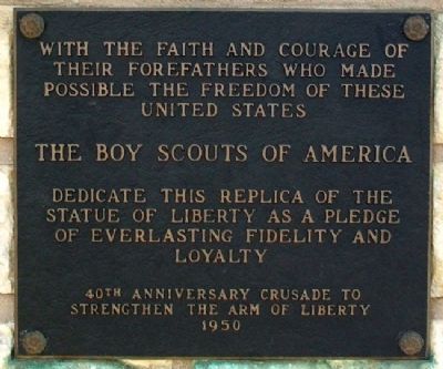 Statue of Liberty Replica Marker. Click for full size. Statue of Liberty Replica Marker image. Click for full size.