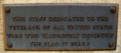 Veterans Memorial Flagpole Marker image. Click for full size.