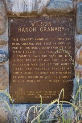 Wilson Ranch Granary Marker image. Click for full size.
