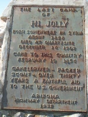 The Last Camp of Hi Jolly Marker image. Click for full size.