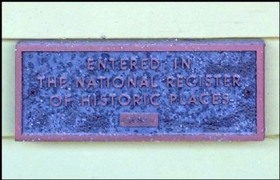 National Registry Plaque. Click for full size. National Registry Plaque image. Click for full size.