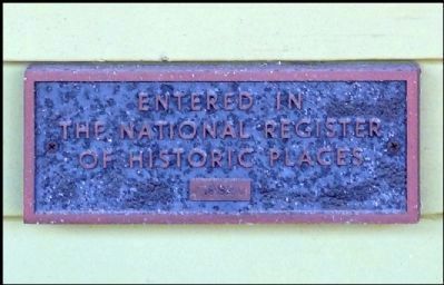 National Registry Plaque image. Click for full size.