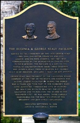 The Eugenia & George Sealy Pavilion Marker image. Click for full size.