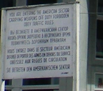 Checkpoint Charlie Site Marker Panel 2. Click for full size. Checkpoint Charlie Site Marker Panel 2 image. Click for full size.