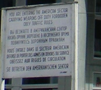 Checkpoint Charlie Site Marker Panel 2 image. Click for full size.