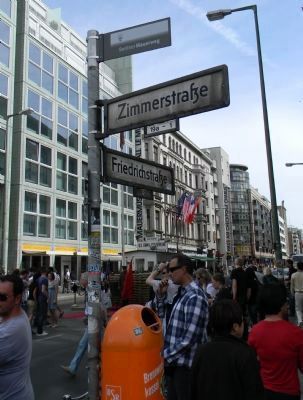 Checkpoint Charlie Site - Friedrichstrae and Zimmerstrae image. Click for full size.