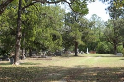 Newnansville Methodist Church Site, today only the cemetery image. Click for full size.