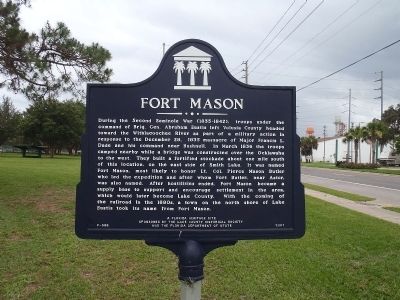 Fort Mason Marker reverse side image. Click for full size.