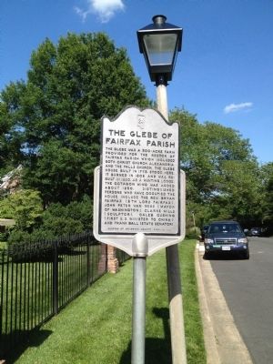 The Glebe of Fairfax Parish Marker image. Click for full size.