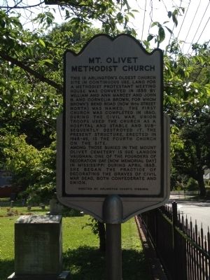 Mt. Olivet Methodist Church Marker image. Click for full size.