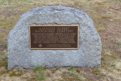 America's Oldest Maintained Cmetery Marker image. Click for full size.