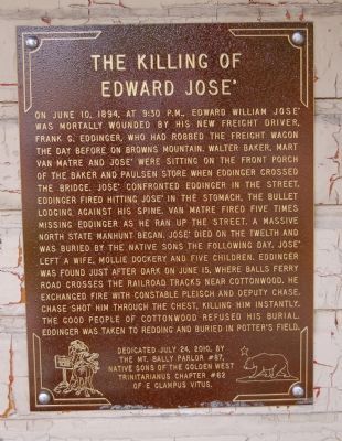 The Killing of Edward José Marker image. Click for full size.