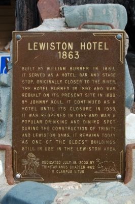 Lewiston Hotel Marker image. Click for full size.