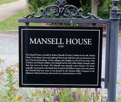 Mansell House Marker. Click for full size. Mansell House Marker image. Click for full size.