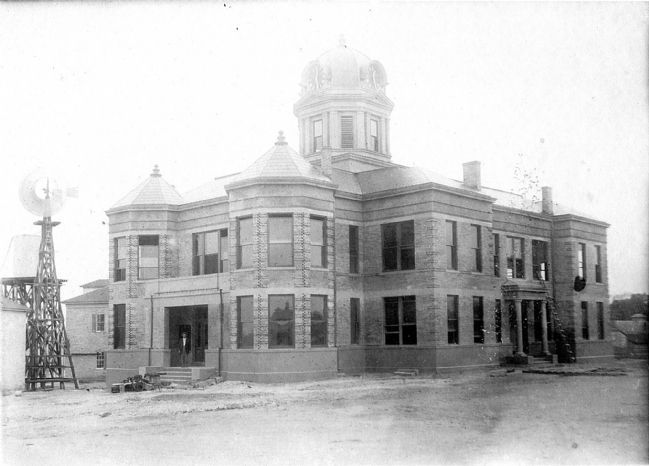 Kinney County Courthouse nearing completion. image. Click for full size.