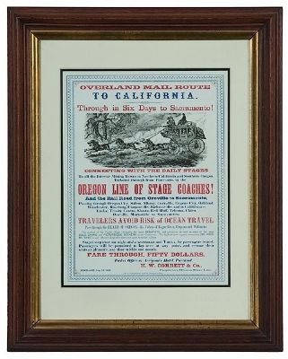 California and Oregon Stage Line Broadside image. Click for full size.