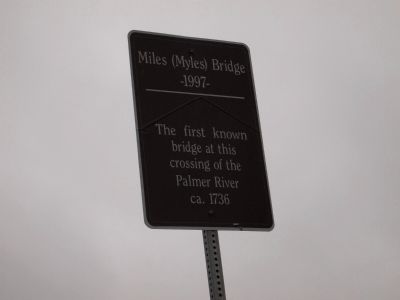 Miles (Myles) Bridge Marker. Click for full size. Miles (Myles) Bridge Marker image. Click for full size.