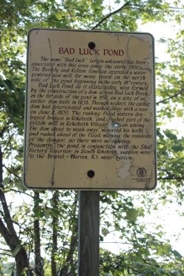 Bad Luck Pond Marker image. Click for full size.
