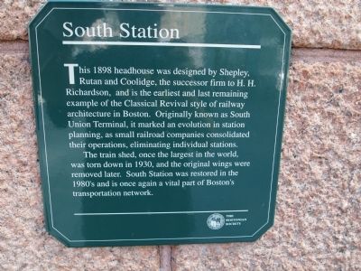 South Station Marker image. Click for full size.
