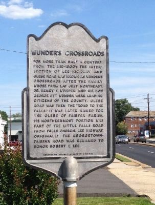 Wunder's Crossroads Marker. Click for full size. Wunder's Crossroads Marker image. Click for full size.