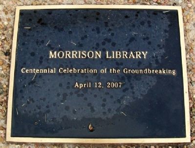 Morrison Library Centennial Celebration Marker image. Click for full size.