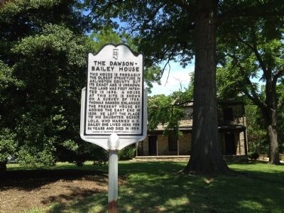 The Dawson-Bailey House Marker. Click for full size. The Dawson-Bailey House Marker image. Click for full size.