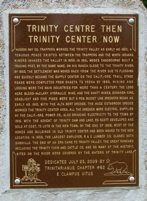 Trinity Center Then – Trinity Center Now. Marker image. Click for full size.